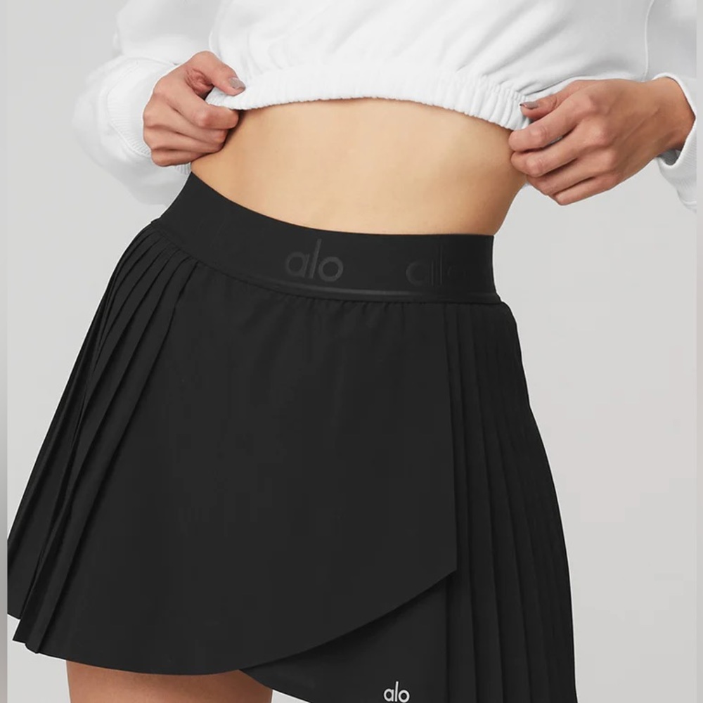 Alo Women’s Aces Tennis Skirt Black Size XS